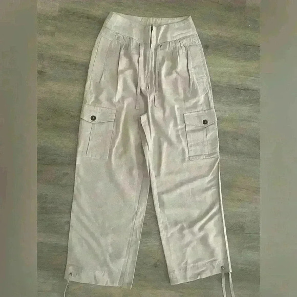 Venus NWOT Linen Cargo Style Pant Size 2 - Picture 3 of 11